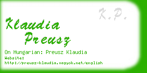 klaudia preusz business card